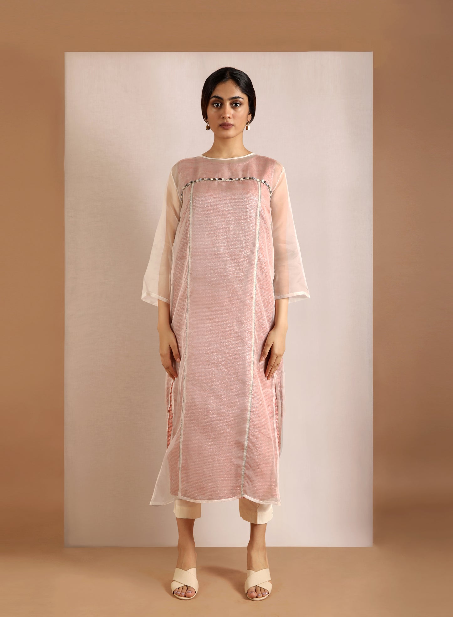 Ecru Overlay Kurta