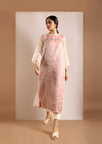 Ecru Overlay Kurta