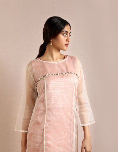 Ecru Overlay Kurta